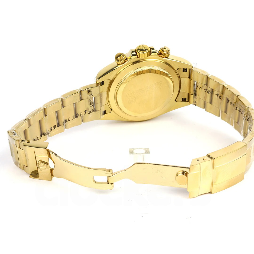 Rolex Cosmograph Daytona Gold 40mm – Replica AAA με Χρυσή Κάσα &amp; Μαύρο Καντράν