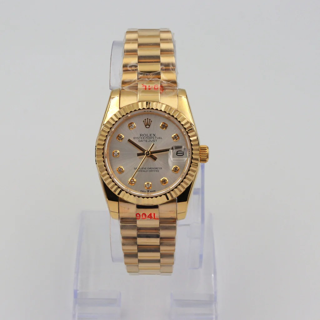 Rolex Datejust 31mm Yellow Gold – Replica AAA με Diamond Markers & Αυτόματο ETA 7750
