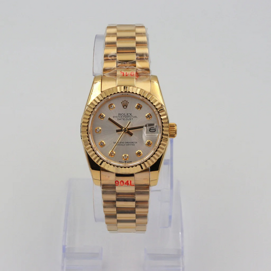 Rolex Datejust 31mm Yellow Gold – Replica AAA με Diamond Markers & Αυτόματο ETA 7750